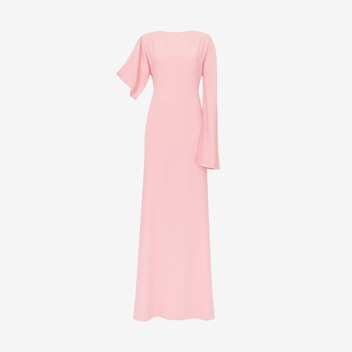 Alexander McQueen Women's Pink Asymmetric Evening Dress - 8 (Viscose & Acetate)